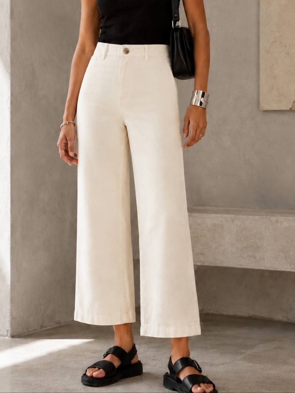 GAP HIGH RISE STRIDE ANKLE KHAKI TAN PANT SIZE 12 NWT - Picture 9 of 9